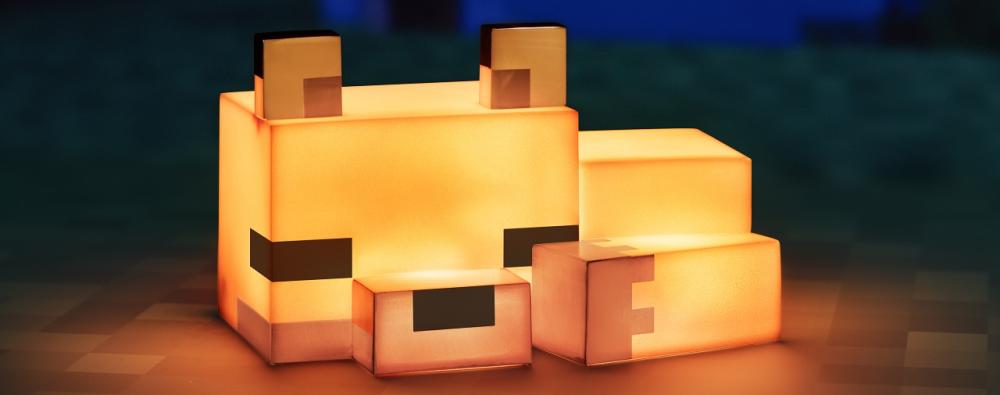 включена нощна лампа minecraft fox