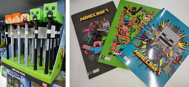 химикали и тетрадки minecraft