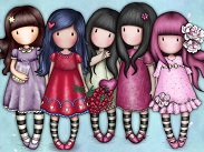момичетата на  Santoro Gorjuss в раирани чорапи, символ на марката Santoro Gorjuss