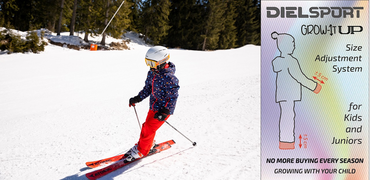 GROW IT UP система на диел за детските ски екипи
