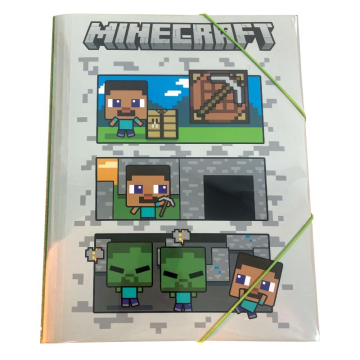 Папка с ластик A4 Minecraft Chibi