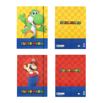 Папка с ластик Super Mario Red/Blue, 2 вида, Асортимент
