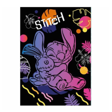 Тетрадка A4 60 листа, малки квадратчета Stitch Black 