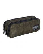 Ученически несесер с два ципа COOLPACK - CLIO - SNOW OLIVE GREEN