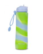 Сгъваема силиконова бутилка COOLPACK - PUMP - Girls Zebra Lime