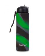 Сгъваема силиконова бутилка COOLPACK - PUMP - Boys Zebra Green