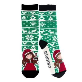 Чорапи в подаръчна кутия Santoro Gorjuss Merry and Bright - Tis The Season