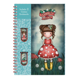 Тефтер с 2 книгоразделителя Santoro Gorjuss In The Forest - Little Mushroom