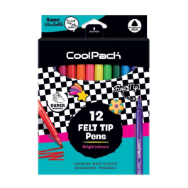 Флумастери 12 цв. триъгълен грип Coolpack Kids