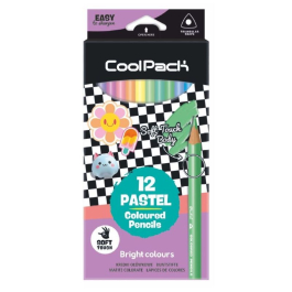 Триъгълни цветни моливи Pastel 12 цв. Coolpack Kids