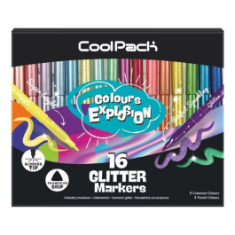 Брокатни маркери Glitter 16 цв. COOLPACK Teens