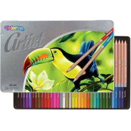 Цветни моливи Colorino Artist 36 цвята в метална кутия 