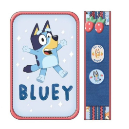 Ученически несесер с две отделения и съдържание Bluey Blue