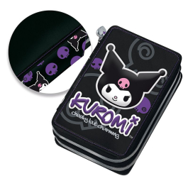 Ученически несесер с 2 отделения и съдържание Kuromi