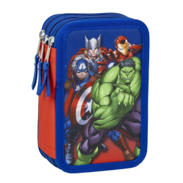 Ученически несесер с три отделения и съдържание Avengers