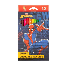 Цветни моливи Colorino Jumbo 12 цвята Spiderman