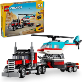 LEGO® Creator 31146 - Камион с платформа и хеликоптер