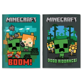 Тетрадка B5 40 листа, мека корица Minecraft Chibi, асортимент
