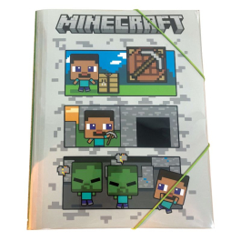 Папка с ластик A4 Minecraft Chibi