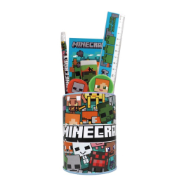 Комплект ученически пособия с моливник Minecraft Chibi
