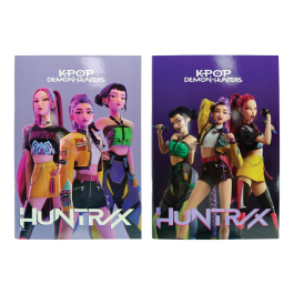 Тетрадка B5 40 листа, мека корица K-Pop Demon Hunters Huntrix Lilac, асортимент