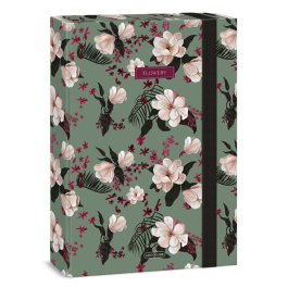 Кутия с ластик А4 Ars Una Flowery green (5535) 
