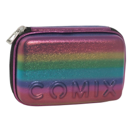 Ученически несесер със съдържание COMIX RAINBOW PURPLE 2024