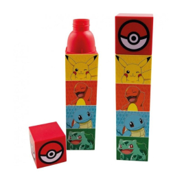 Квадратна бутилка за вода Kids Euroswan - Pokemon, 650 ml