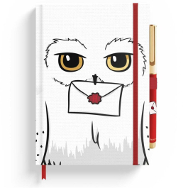 Premium тефтер A5 с химикал Harry Potter Hedwig 