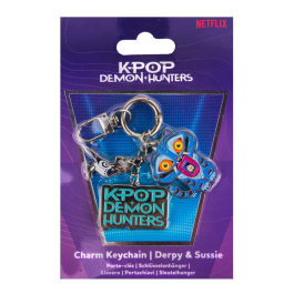 Ключодържател K-Pop Demon Hunters Derpy & Sussie с висулка