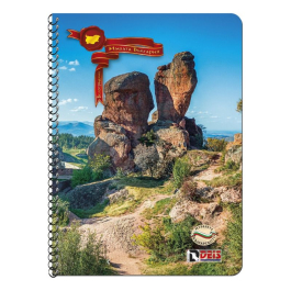 Тетрадка 80л.спирала, голям формат, серия БЪЛГАРИЯ, карирани листа, асортимент