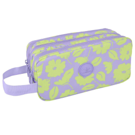 Ученически несесер с три ципа COOLPACK - PRIMUS - FLORES LILA