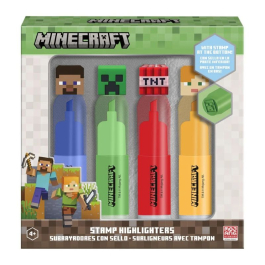 Комплект от 4 текстмаркера с топер Minecraft