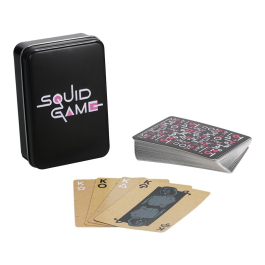 Карти за игра Squid Game в метална кутия, с нарушена опаковка