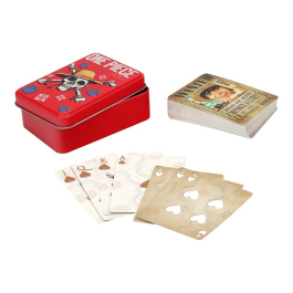 Карти за игра One Piece в метална кутия, с нарушена опаковка