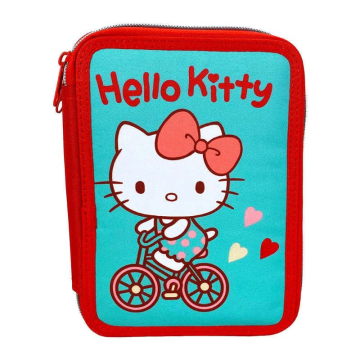 Ученически несесер със съдържание и две отделения Hello Kitty Sweetheart