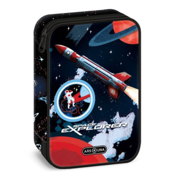 Ученически несесер с един цип на две нива Space explorer (5552) 