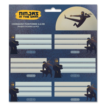 Ученически етикети ARS UNA Ninjas in the Dark (5457) 