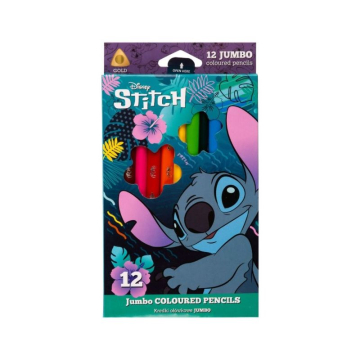Цветни моливи JUMBO 12 цвята Stitch Disney 