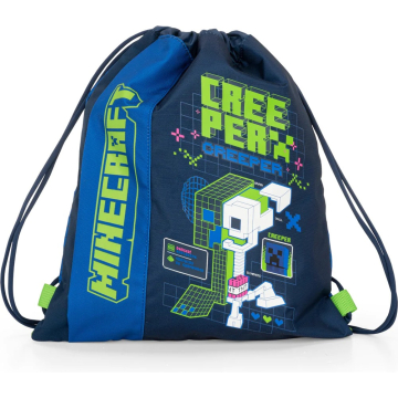 Ученическа спортна торба Minecraft Creeper Anatomy Neon.