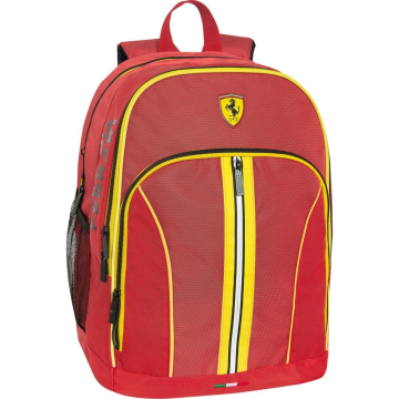 Стилна, луксозна раница FERRARI. Три отделения и странични джобове.