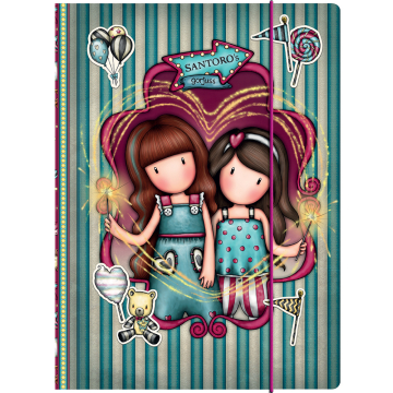 Картонена папка  с ластик Santoro Gorjuss Формат А4.