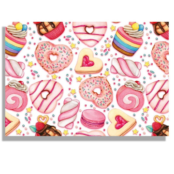 Блок за рисуване №4 Rainbow - Donuts, 190 g, 10 листа