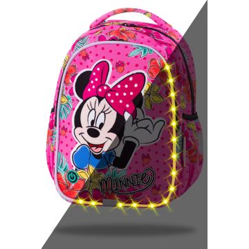 Ученическа светеща раница с LED светлини Joy S Minnie Tropical
