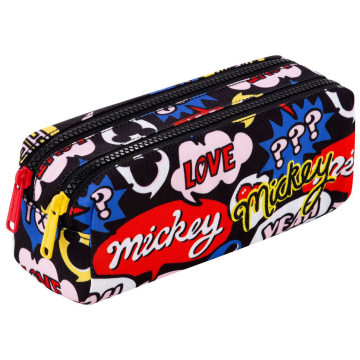 Ученически несесер  с два ципа Edge Mickey Mouse