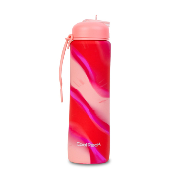 Сгъваема силиконова бутилка COOLPACK - PUMP -  Girls Zebra Pink