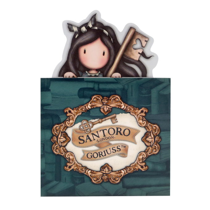 Pop-up мемо бележки от колекцията на Santoro Gorjuss.Тези бележки са изображението на "Through The Looking Glass Curiosity", момичето със златния ключ в ръце. 80 на брой са и към тях има специална картонена поставка. Pop-up мемо бележки от колекцията на Santoro Gorjuss.Тези бележки са изображението на "Through The Looking Glass Curiosity", момичето със златния ключ в ръце. 80 на брой са и към тях има специална картонена поставка.