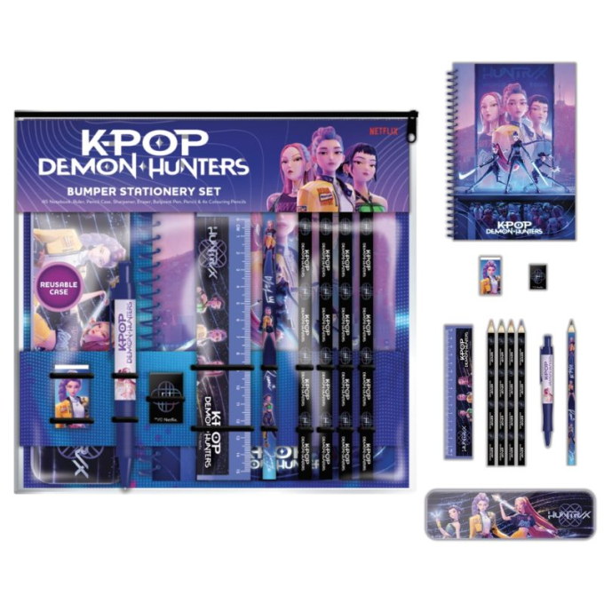 Комплект ученически пособия в несесер K-Pop Demon Hunters Huntrix Комплект ученически пособия в несесер K-Pop Demon Hunters Huntrix