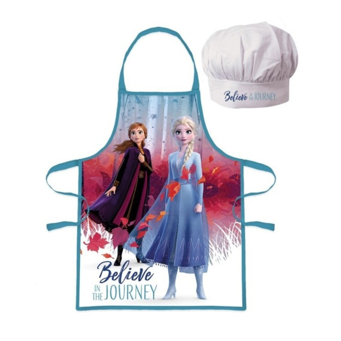 Комплект готварска шапка и престилка Frozen Комплект готварска шапка и престилка Frozen