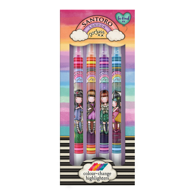 Комплект от 4 променящи цвета си маркера Santoro Gorjuss Be Kind